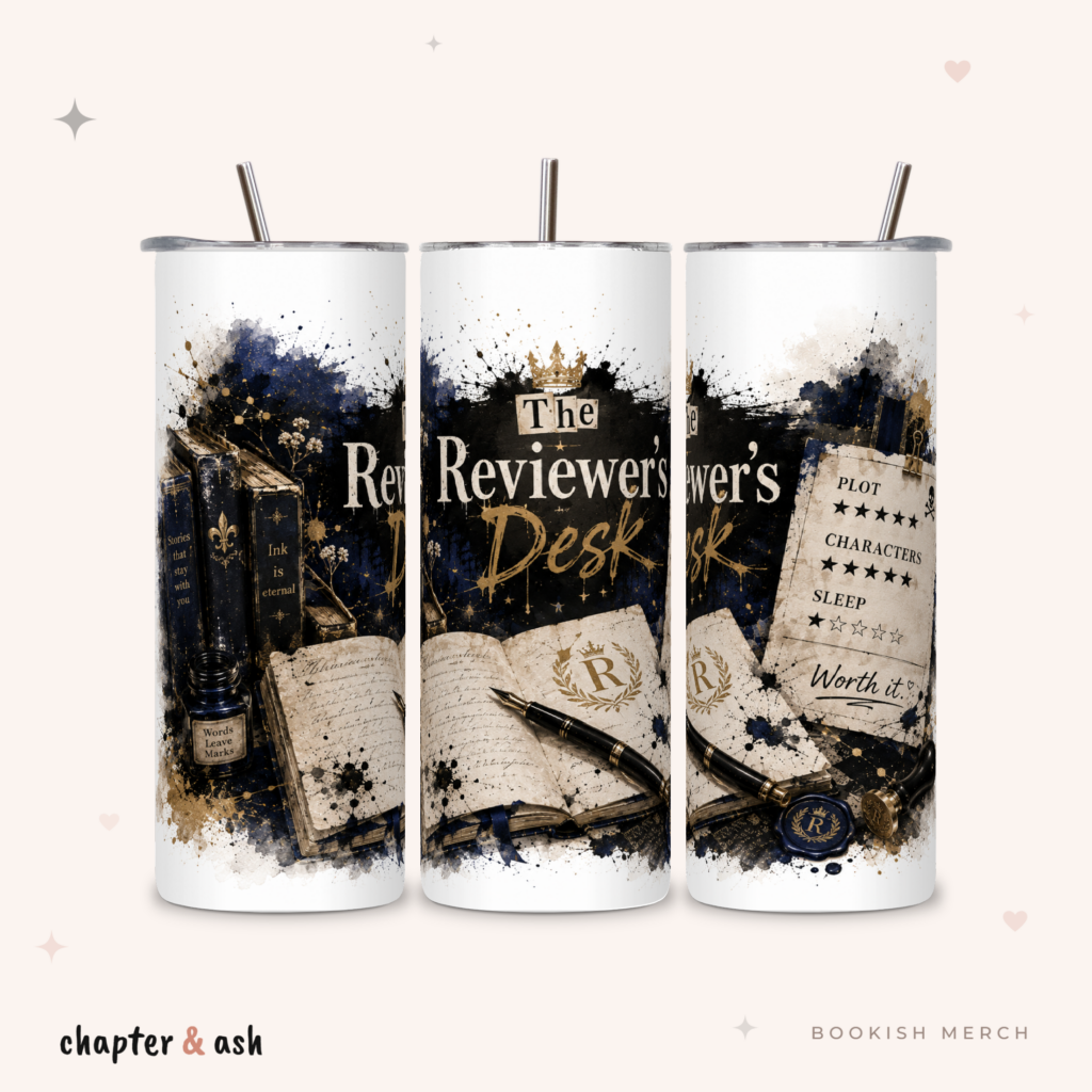 The Reviewer’s Desk Thermobecher aus Edelstahl, 590 ml, mit Motiv in Schwarz, Marineblau, Gold