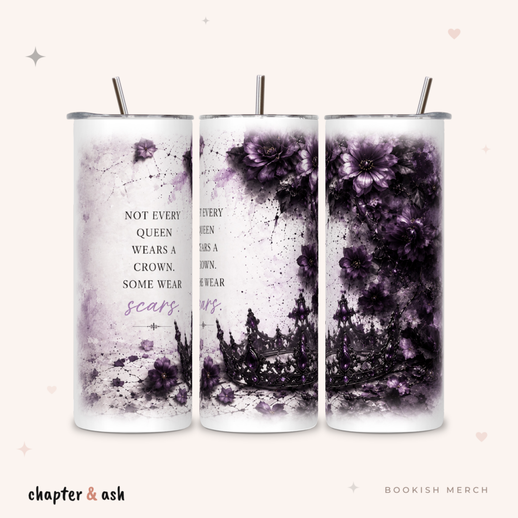 Queen wears Scars Thermobecher aus Edelstahl, 590 ml, mit Motiv in Weiß, Schwarz, Anthrazit