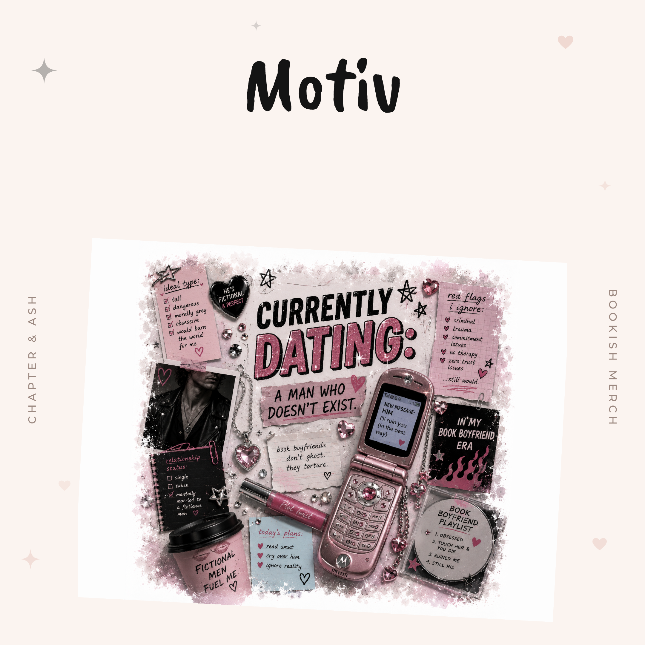 Currently Dating Book Boyfriends Thermobecher, 590 ml, mit Deckel und Edelstahlstrohhalm