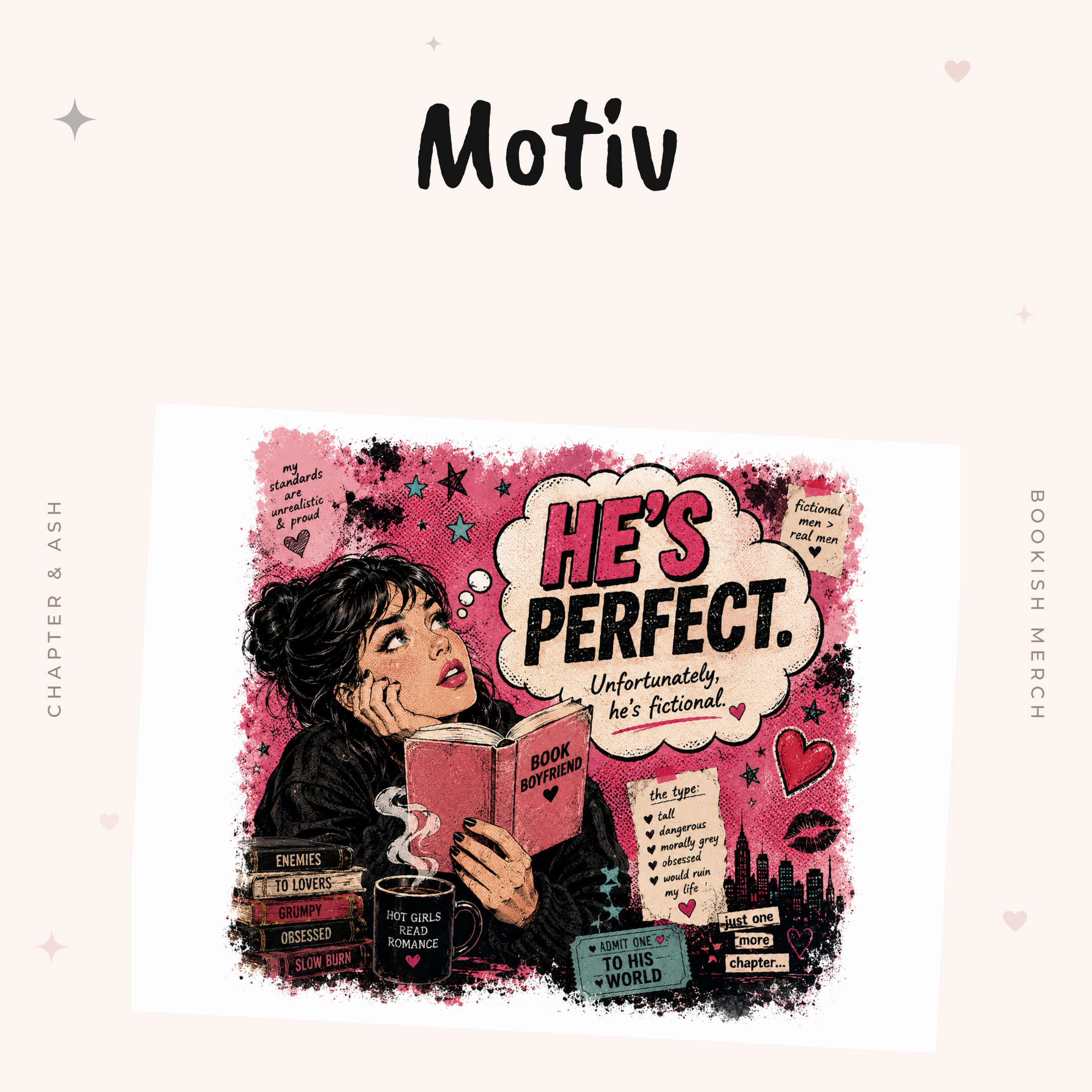 He’s Perfect Thermobecher, 590 ml, mit Deckel und Edelstahlstrohhalm