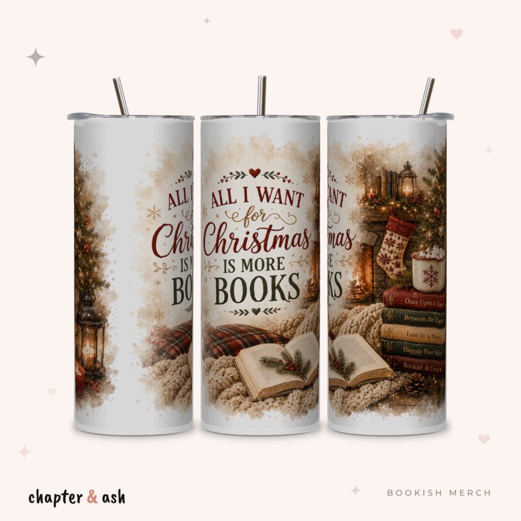 Christmas Books Thermobecher aus Edelstahl, 590 ml, mit Motiv in Weiß, Dunkelbraun, Braun