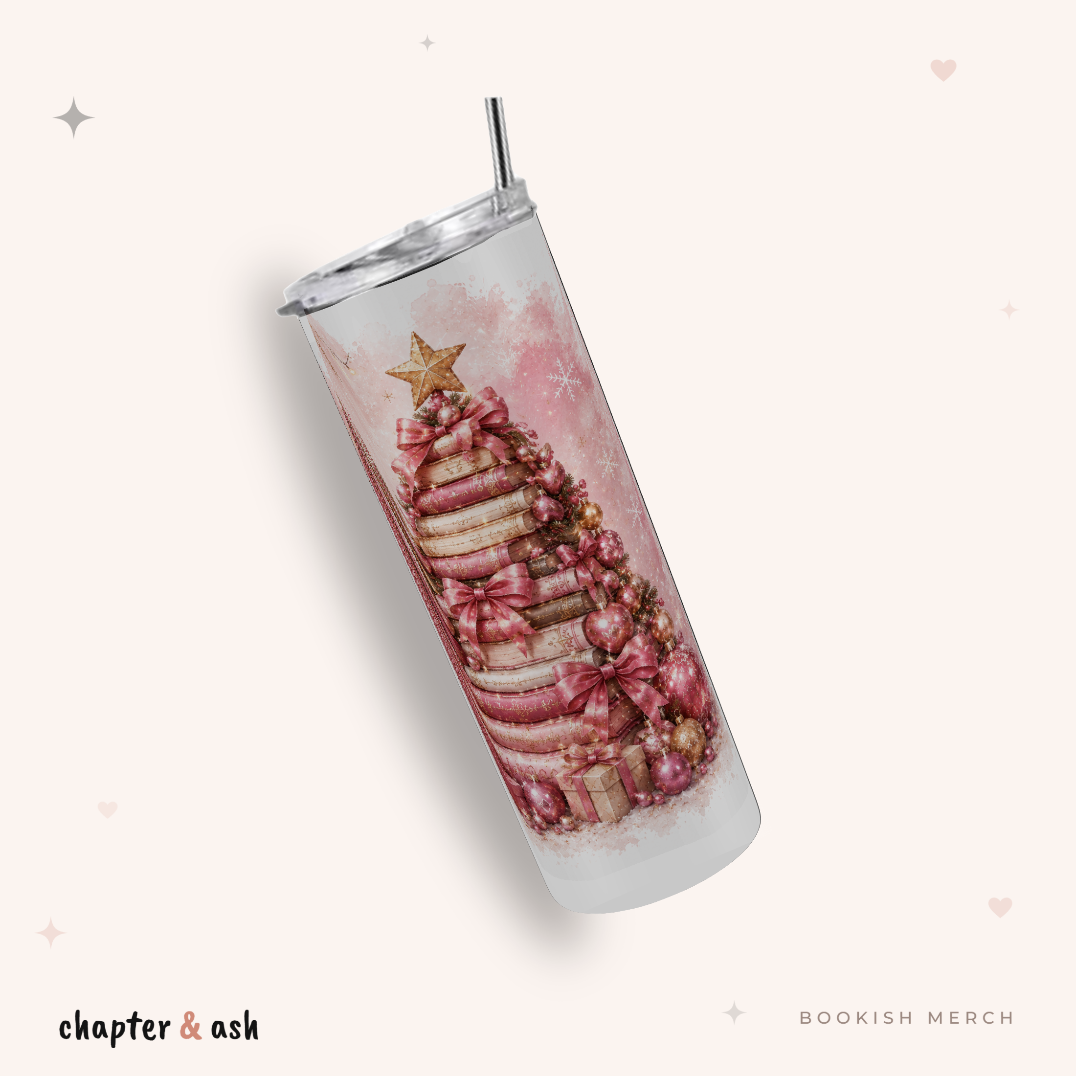 Merry Little Bookmas Thermobecher von Chapter and Ash
