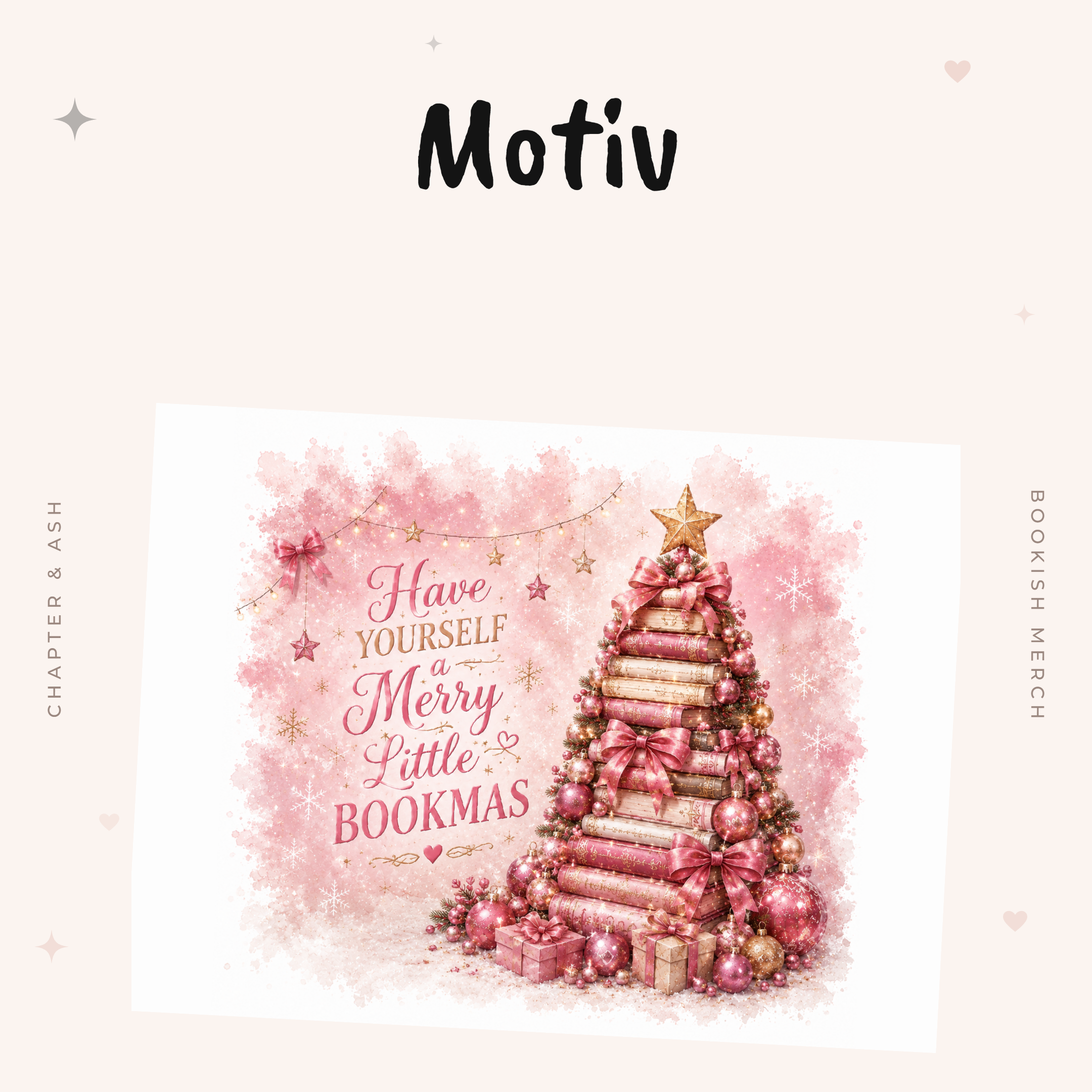 Merry Little Bookmas Thermobecher, 590 ml, mit Deckel und Edelstahlstrohhalm