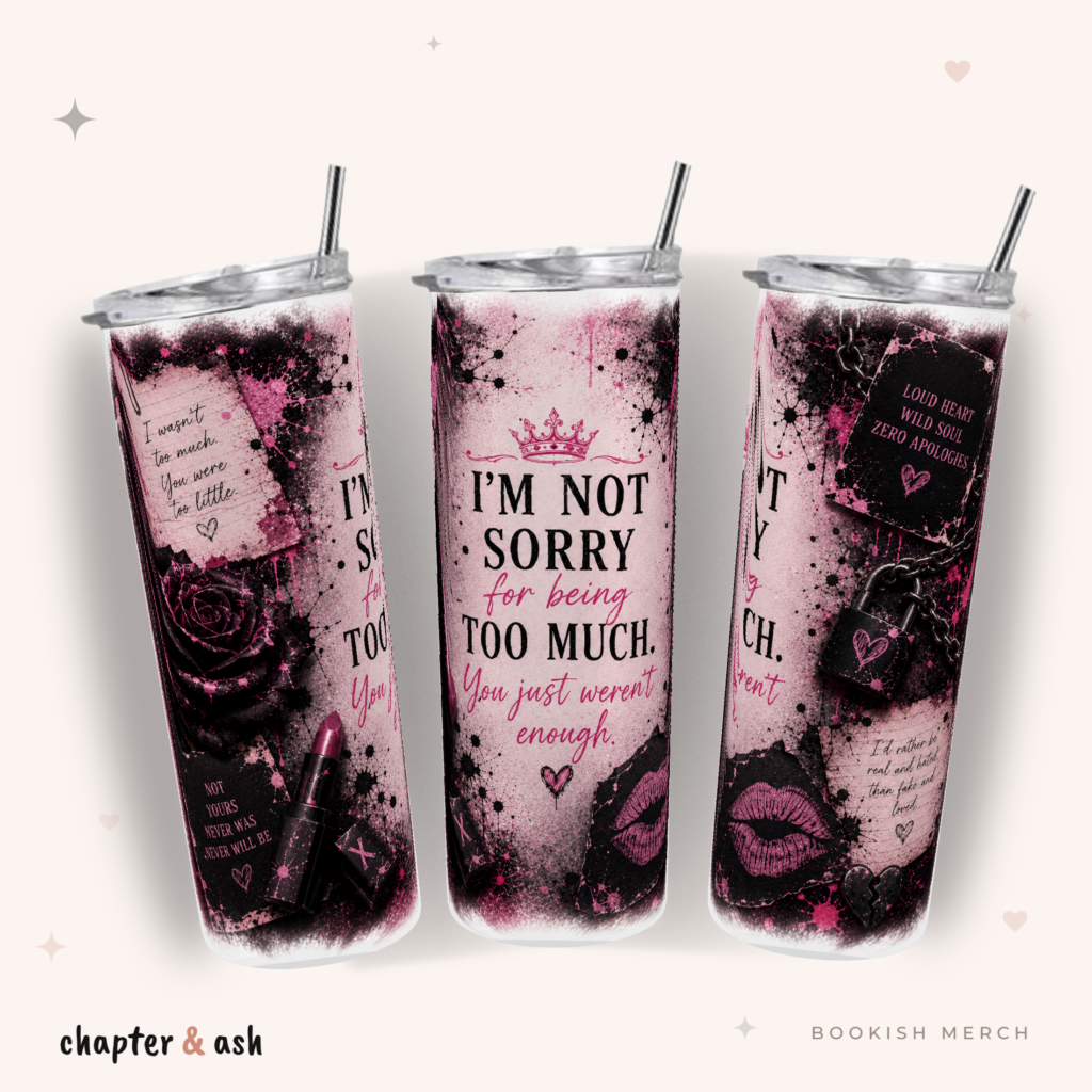 I’m Not Sorry Thermobecher aus Edelstahl, 590 ml, mit Motiv in Schwarz, Rosa, Altrosa