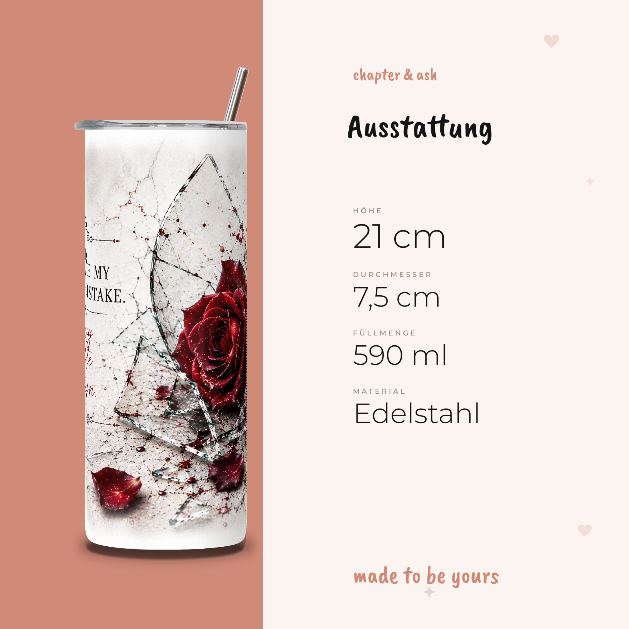 Biggest Mistake Thermobecher, Ausstattung: 21 cm hoch, 7,5 cm Durchmesser, 590 ml, Edelstahl