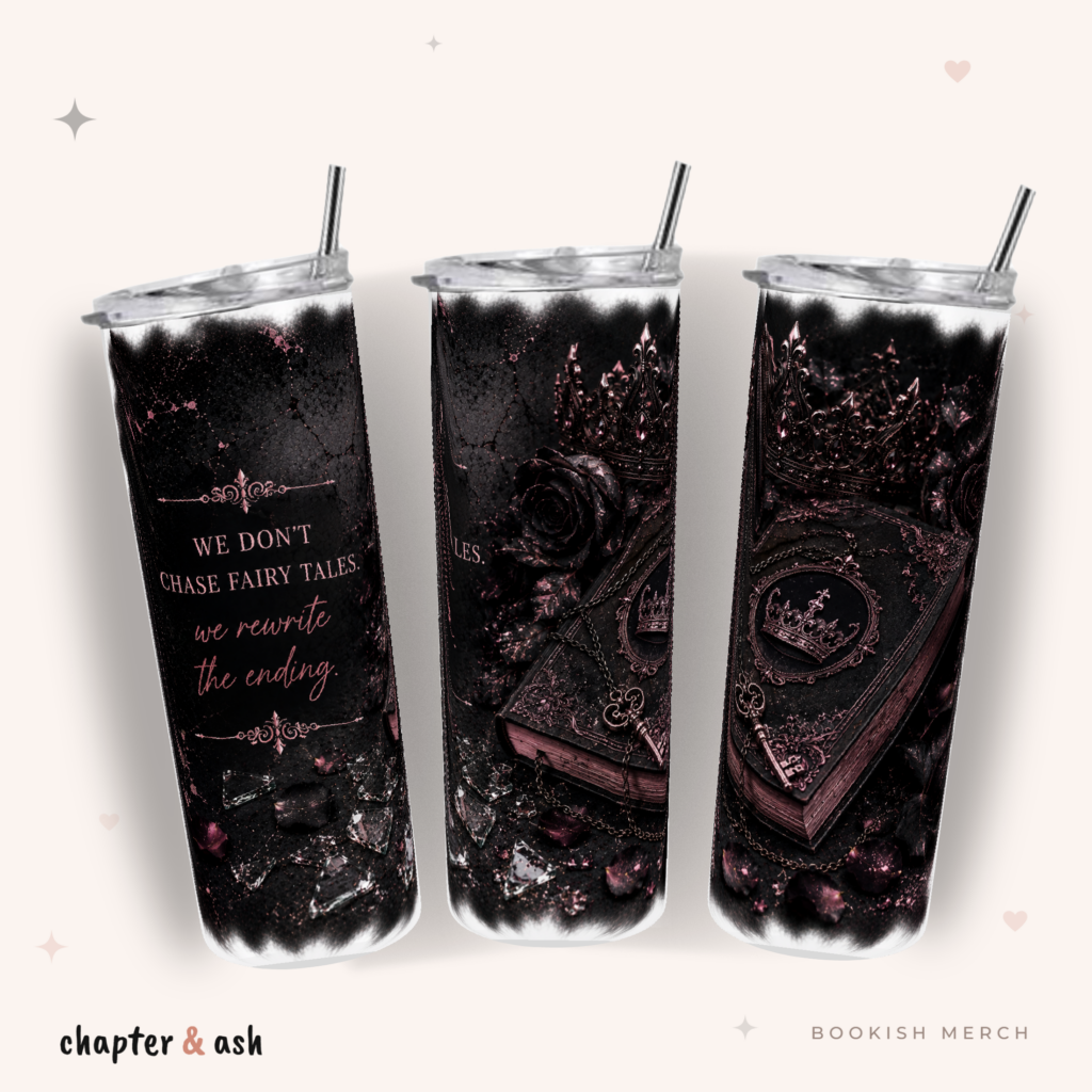 We Rewrite The Ending Thermobecher aus Edelstahl, 590 ml, mit Motiv in Schwarz, Altrosa, Gold