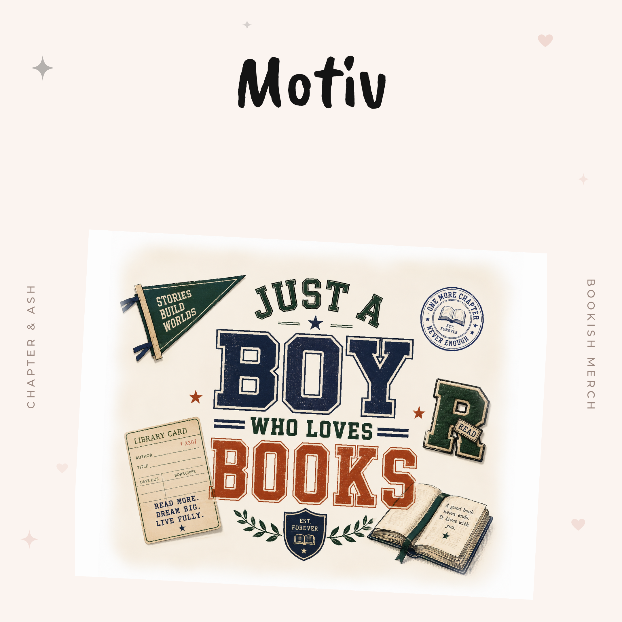 Just a Boy Who Loves Books Thermobecher, Motivansicht von Chapter and Ash